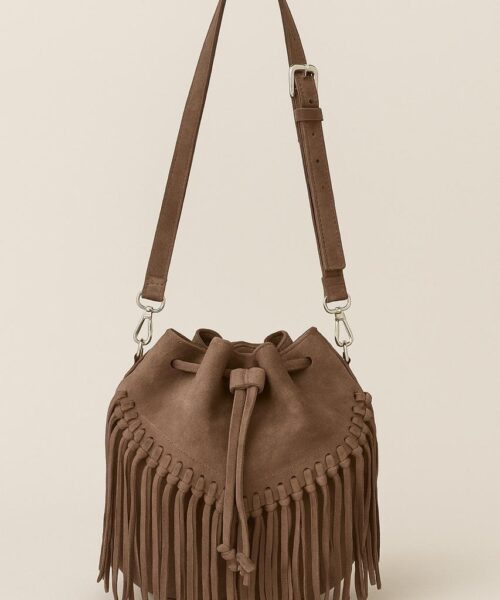 Cartera Dust de Gamuza marrón claro